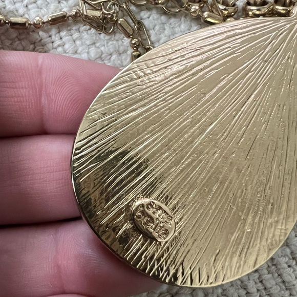 Sara Bella blue stone gold beaded multi layered boho neacklace - Picture 5 of 6